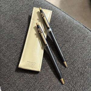 Cross Black and Gold Pen Set with Case